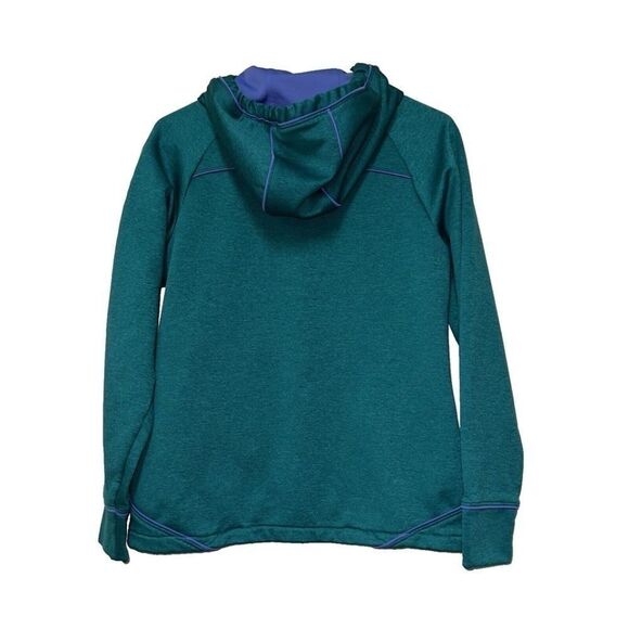 Womens Cabelas Hoodie Jacket Size Small With Zipper Closure Green Purple - Picture 6 of 6